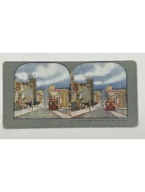 Antique 1900s Ingersoll Stereoview California Street Nob Hill San Francisco  L-1